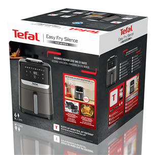 Tefal Easy Fry Silence, 1670 W, 5 L, grey - Air fryer