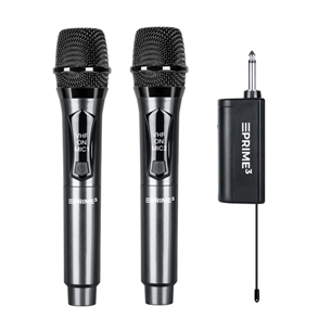 Prime3 AWM22DB Dual Wireless VHF Microphone, black - Wireless microphone set AWM22DB